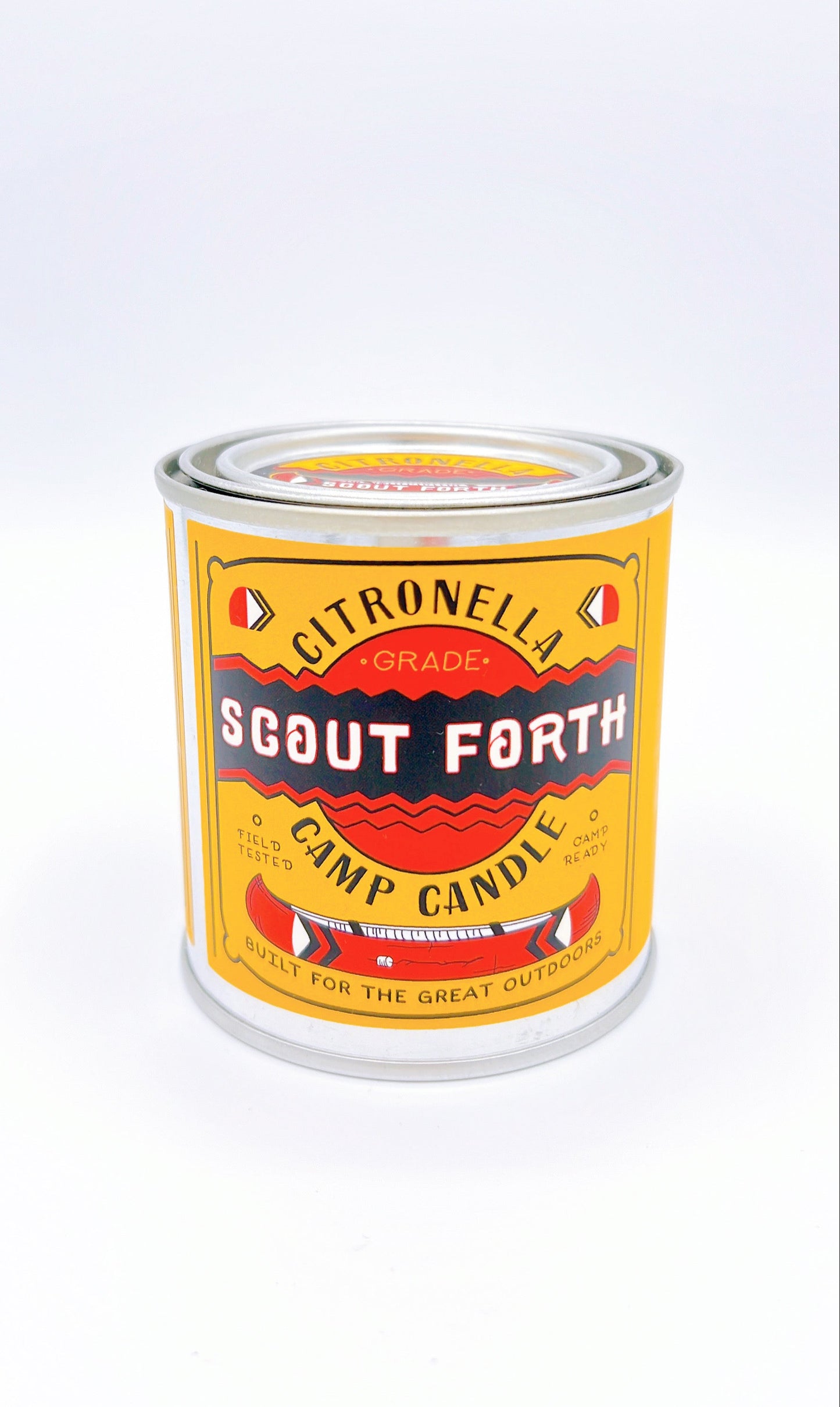 Eco-friendly, clean-burning, lead-free wick candle. Citronella scent, long-lasting aroma.
