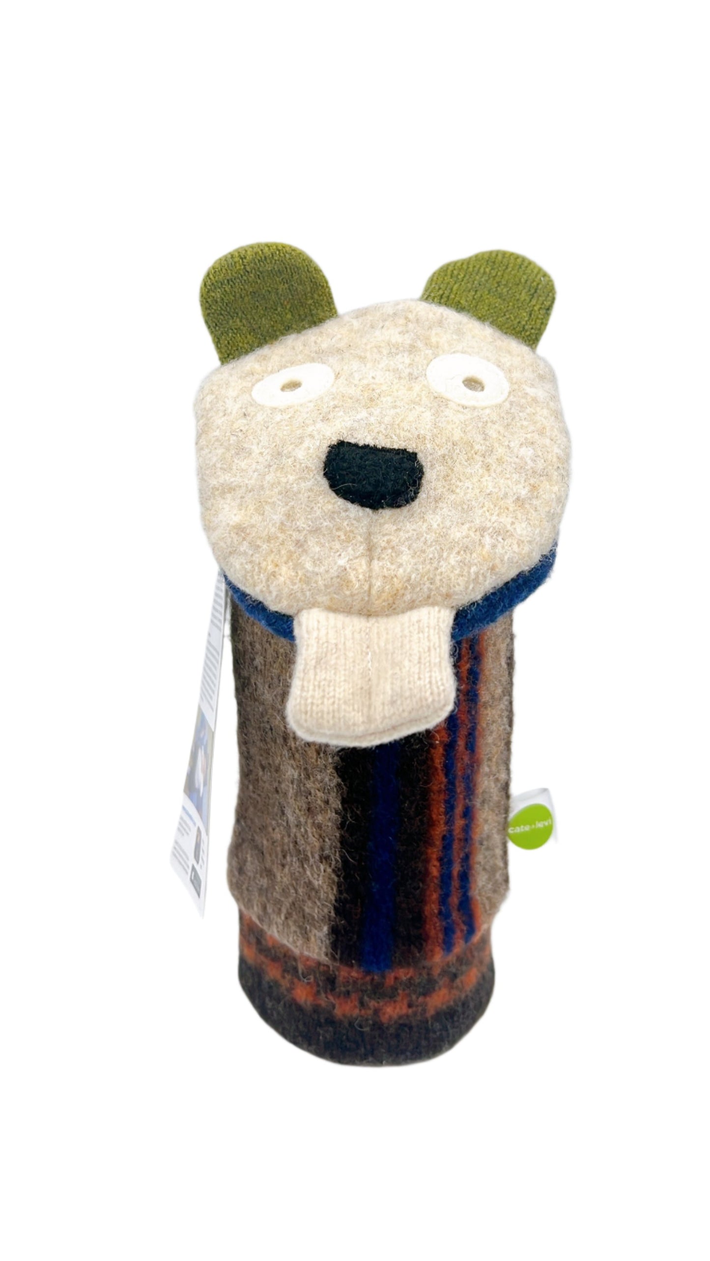 Handmade, eco-friendly puppets crafted from reclaimed sweaters, unique and sustainable toys.