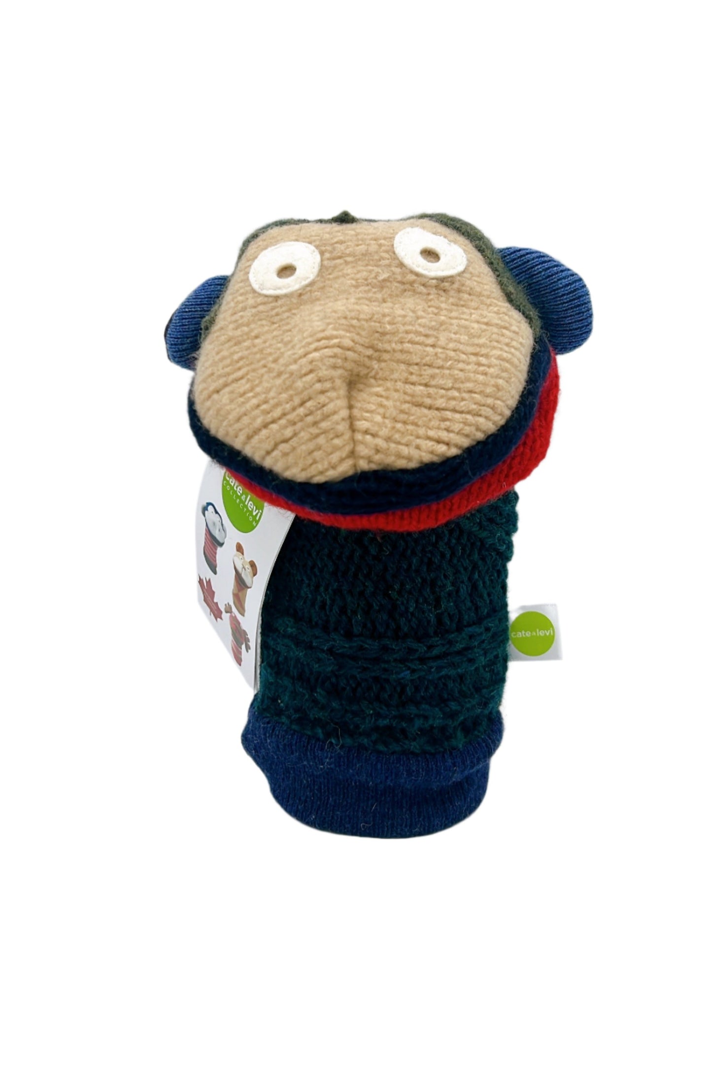Handmade, eco-friendly puppets crafted from reclaimed sweaters, unique and sustainable toys.