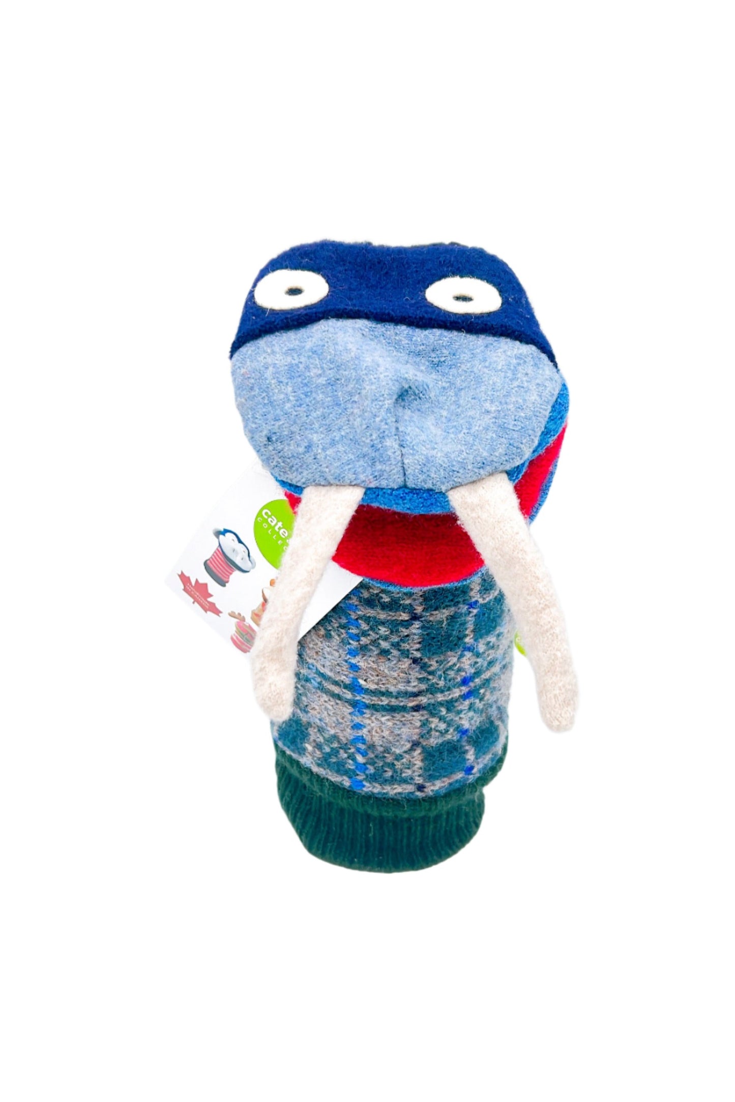 Handmade, eco-friendly puppets crafted from reclaimed sweaters, unique and sustainable toys.