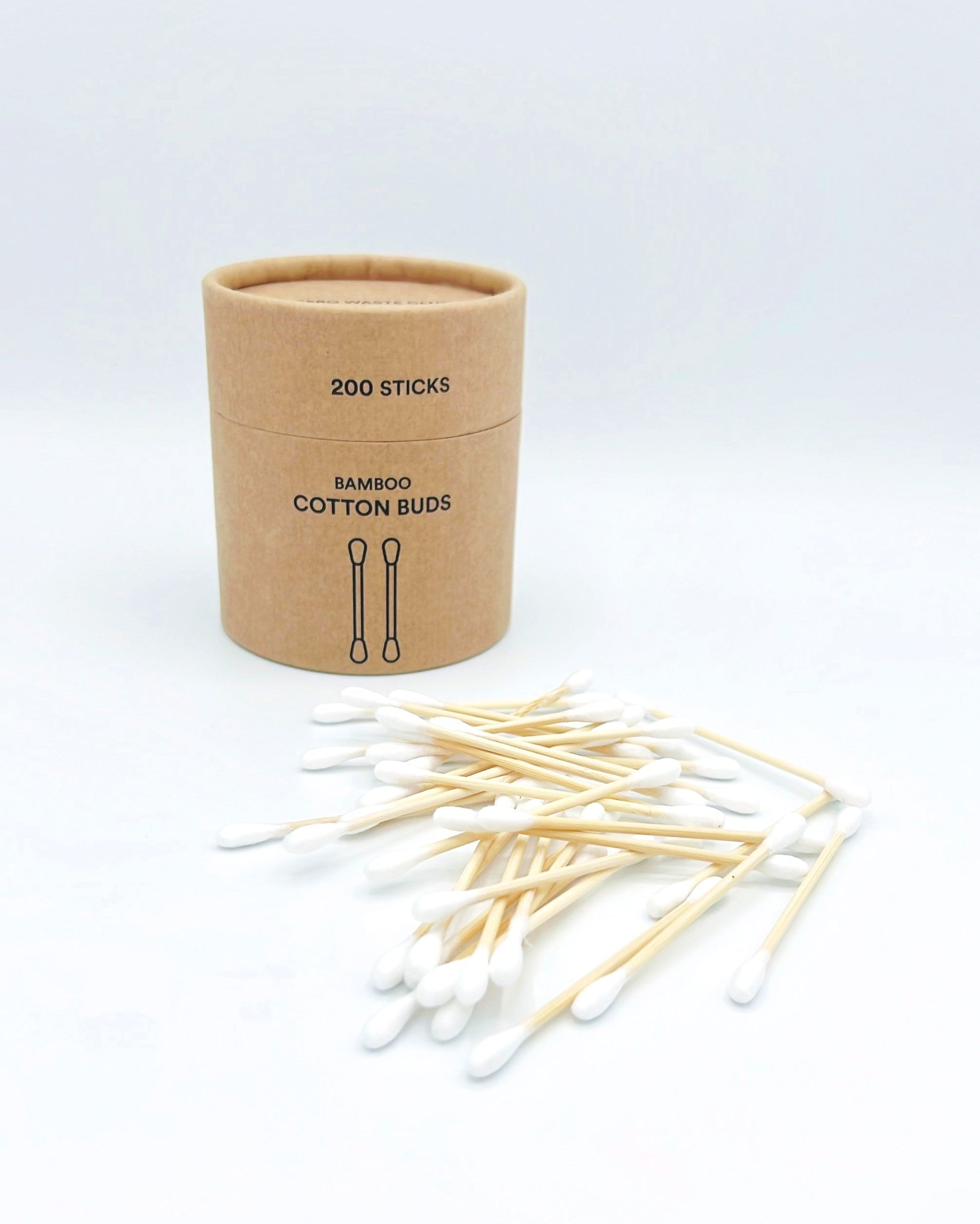 Bamboo Cotton Swabs with eco-friendly bamboo handles and soft cotton tips, ideal for personal care, makeup, and cleaning.