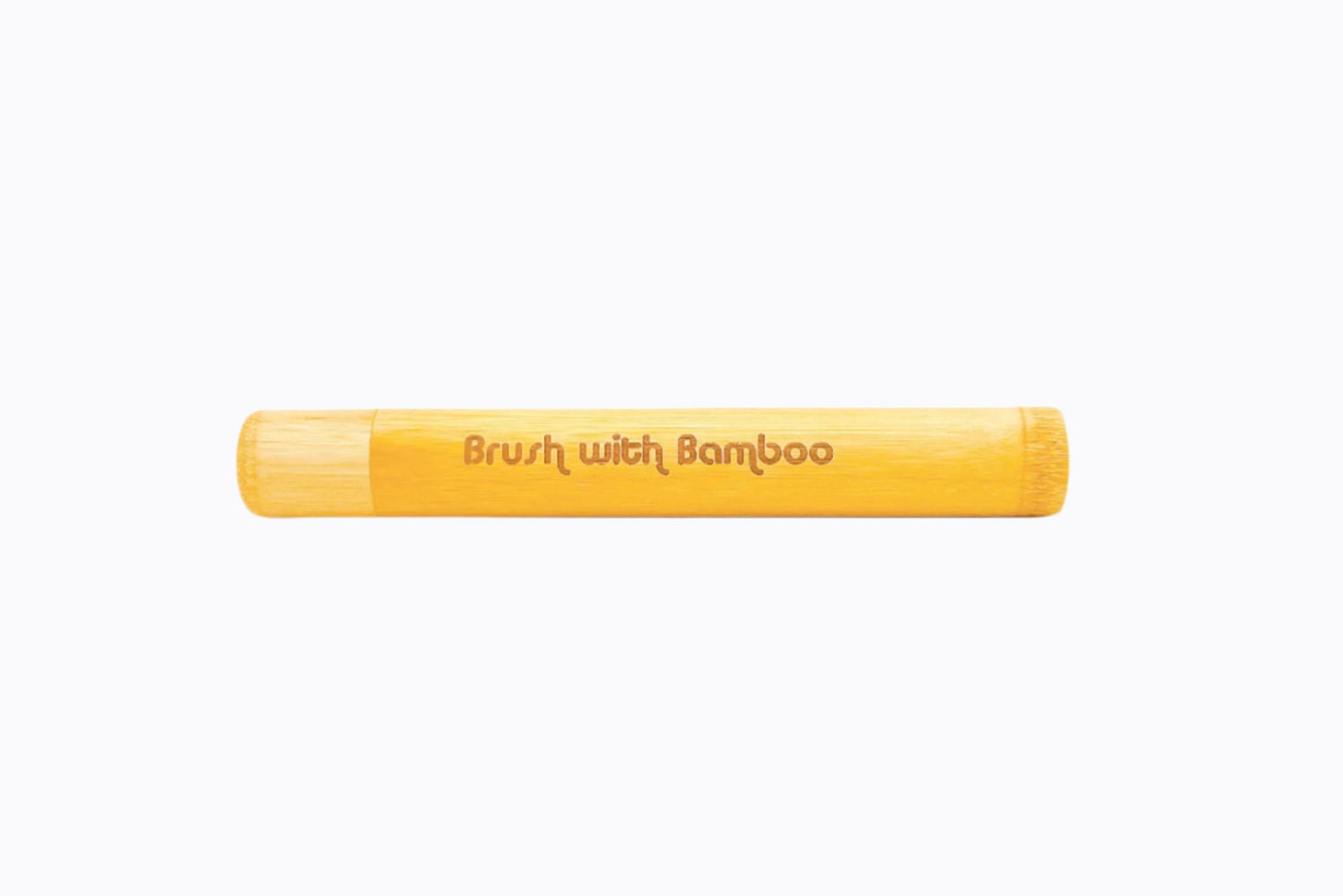 Sustainable bamboo toothbrush case with a smooth, natural finish – perfect for travel and eco-friendly storage.