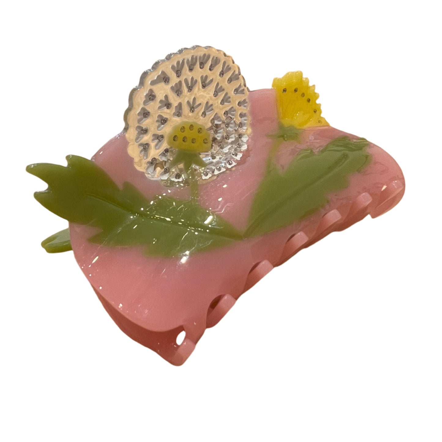 Centinelle Dandelion Hair Claw - stylish and durable cellulose acetate hair clip in a sleek design, perfect for all hair types. Eco-friendly and ideal for everyday use.