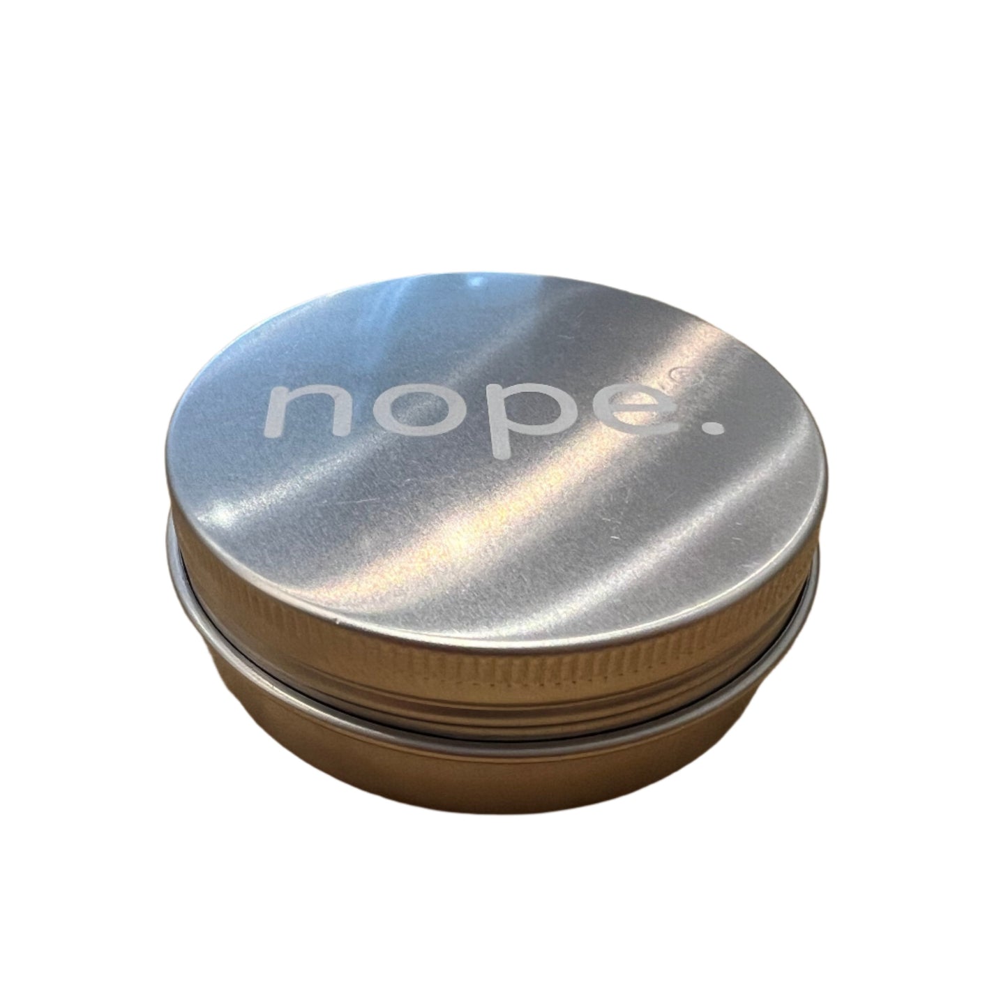 Aluminum conditioner bar travel tin with a sleek, minimalist design. The eco-friendly, leak-proof tin is compact, durable, and perfect for holding shampoo, conditioner, or soap bars while traveling.