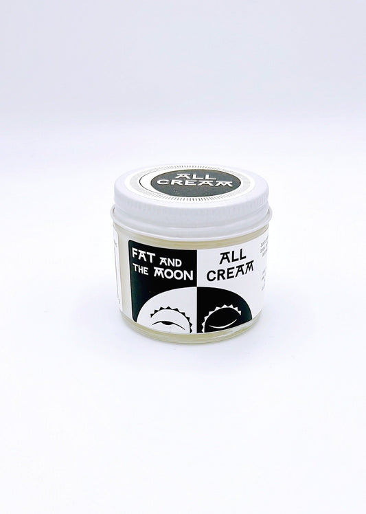 Fat and the Moon All Cream is a versatile, natural moisturizer for face and body, crafted with nourishing ingredients for all-over hydration.