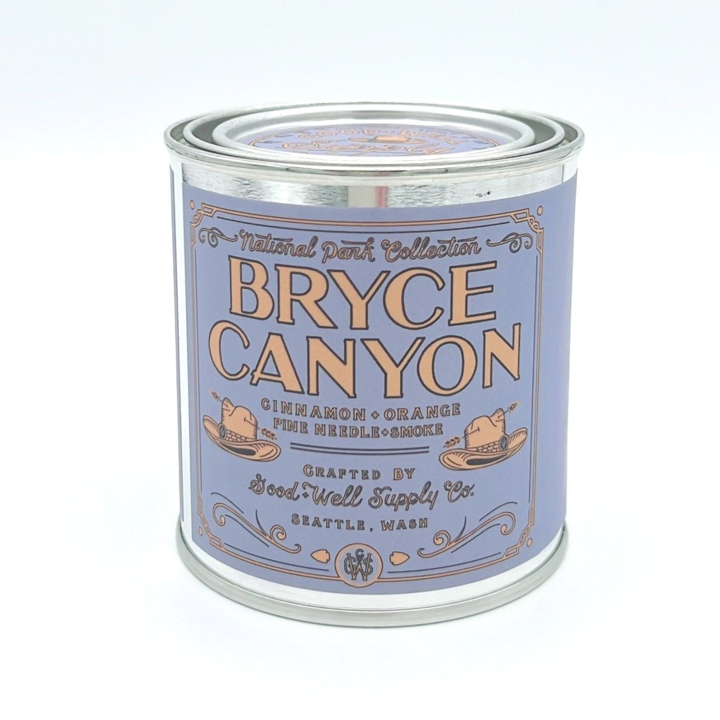 Eco-friendly, clean-burning, lead-free wick candle. Scent inspired by national parks, long-lasting aroma.