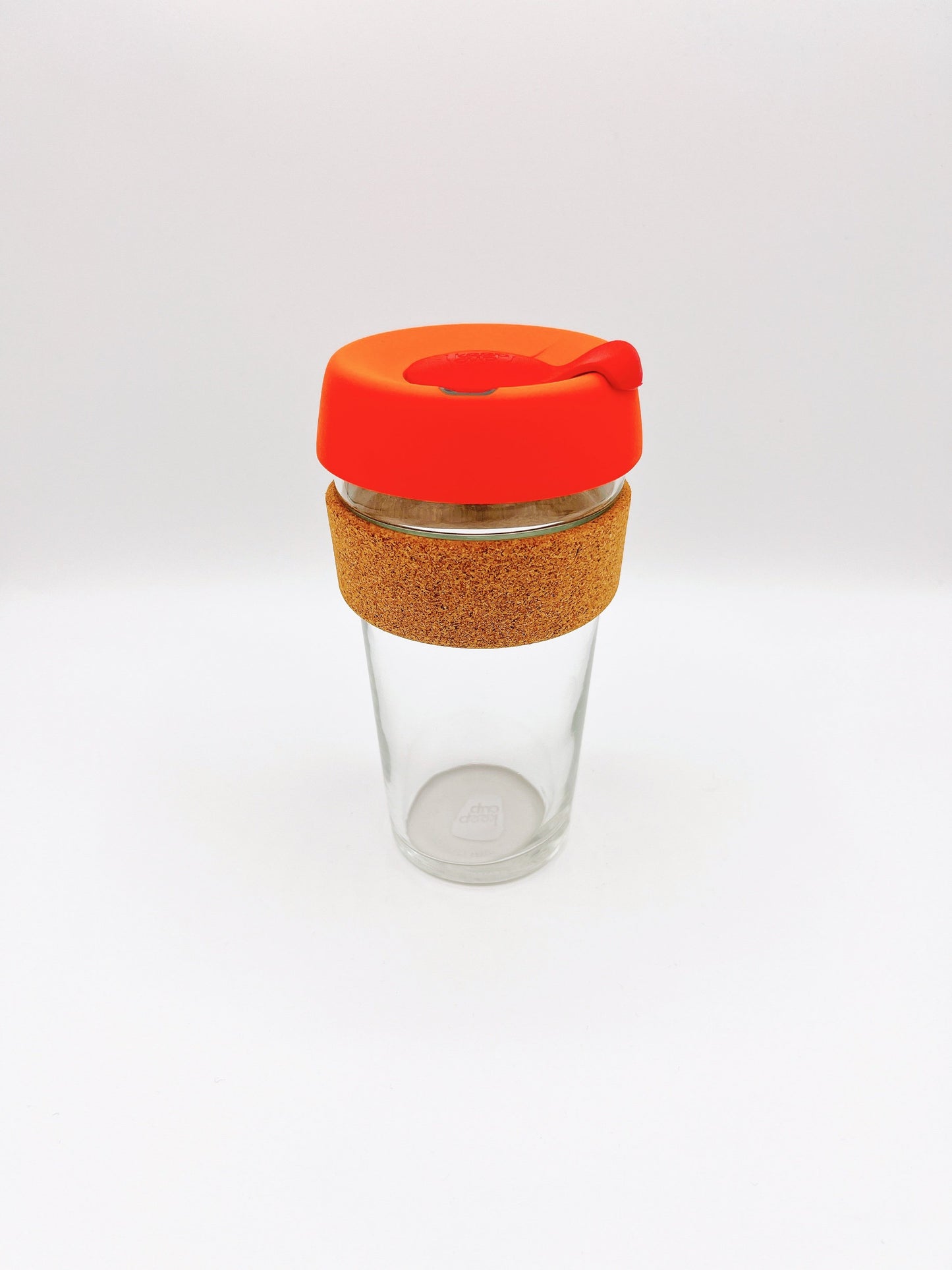 Reusable glass, eco-friendly coffee cup in a sleek design. Perfect for on-the-go drinks and reducing single-use waste.