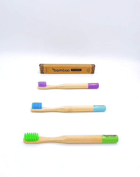 Eco-friendly, compostable, with soft bristles for gentle brushing. Ideal for sustainable oral care for children.