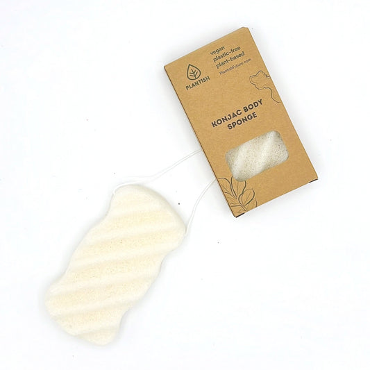 Natural, gentle, and exfoliating sponge made from konjac plant fibers for a refreshing and eco-friendly cleansing experience.