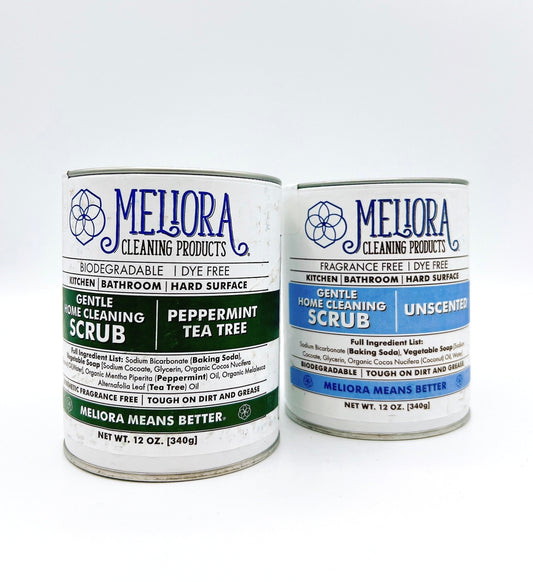 Meliora Home Cleaning Scrub is perfect for tackling tough grime in the kitchen or bath with its powerful, eco-friendly formula.