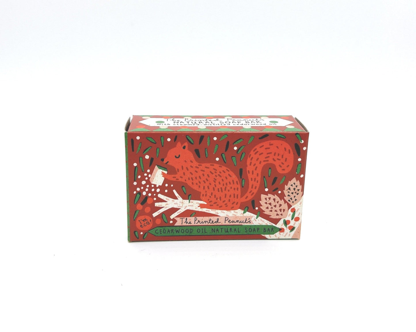 Eco-friendly bar soap with vibrant, printed packaging. Made from natural ingredients for a gentle cleanse.