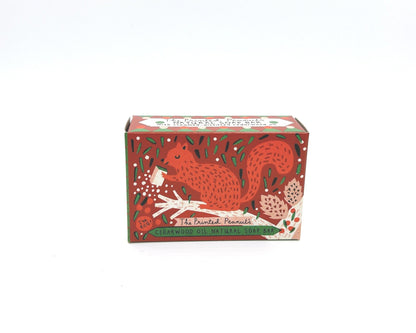 Eco-friendly bar soap with vibrant, printed packaging. Made from natural ingredients for a gentle cleanse.