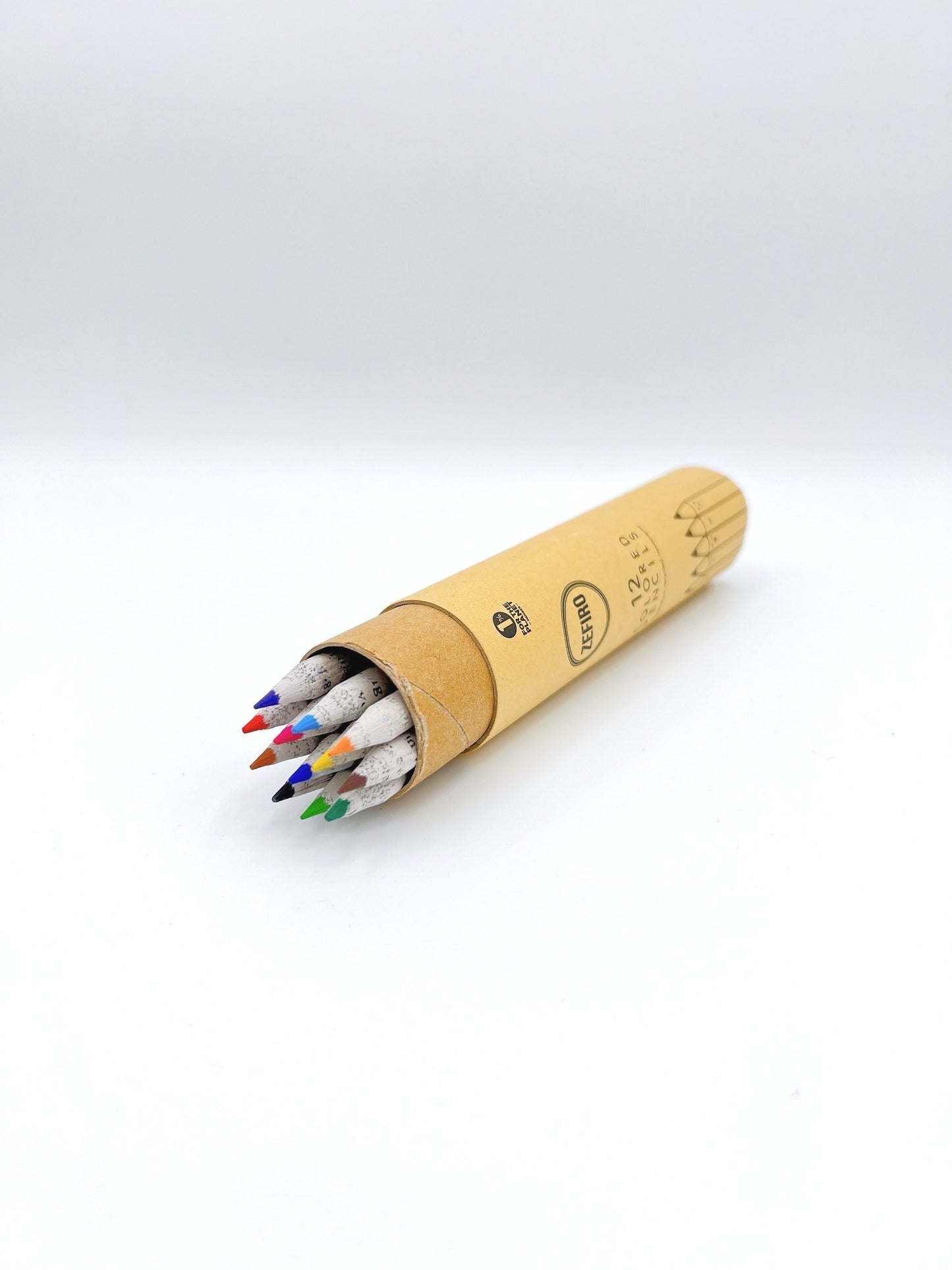 Eco-friendly, vibrant colored pencils made from recycled newspapers, perfect for sustainable drawing and coloring.