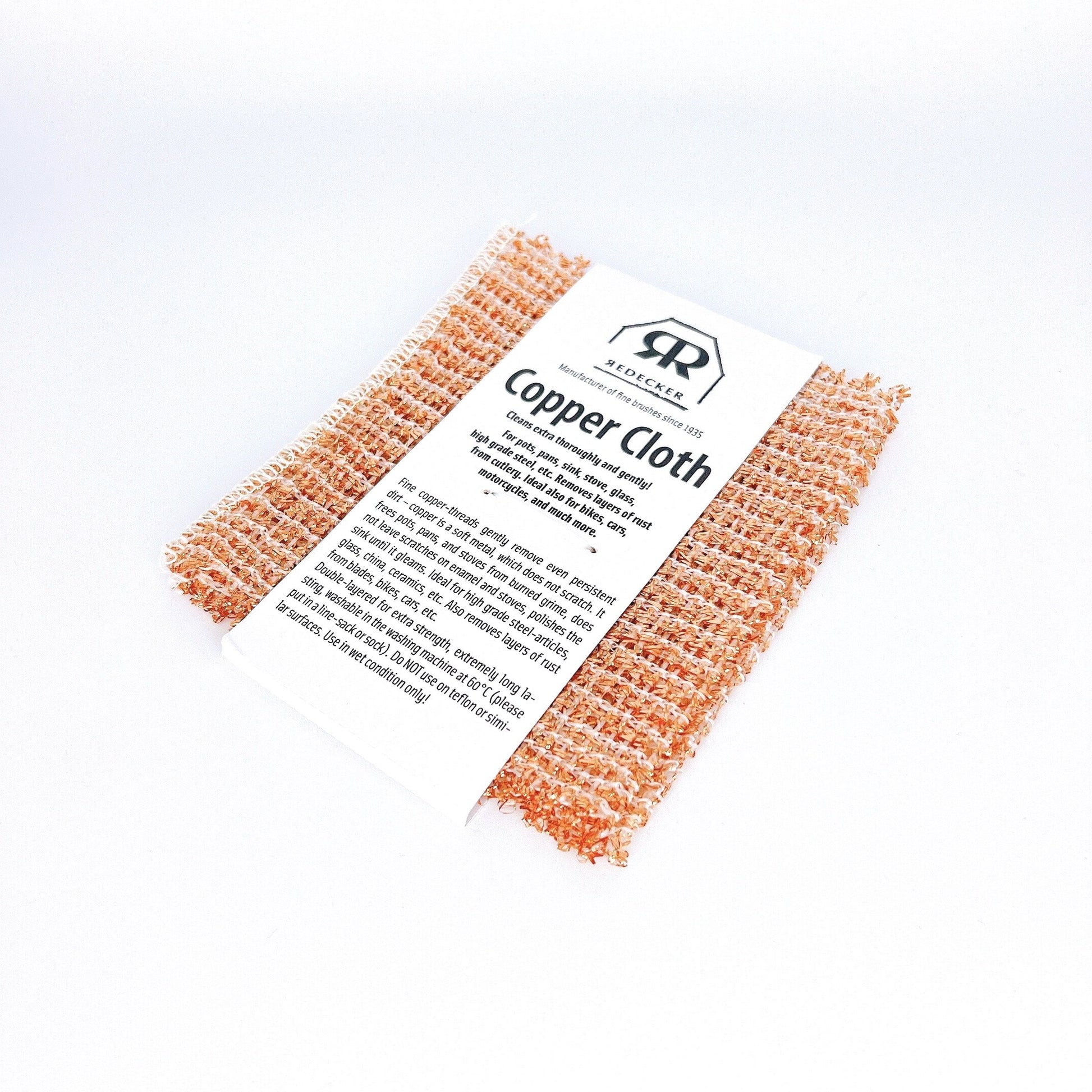 Redecker Copper Cloth, a versatile cleaning cloth for scrubbing, designed for effective, scratch-free cleaning.