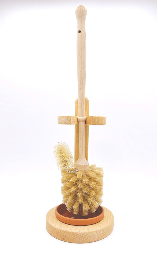 Durable brush with a long handle for effective cleaning and maintaining hygiene in your toilet bowl.