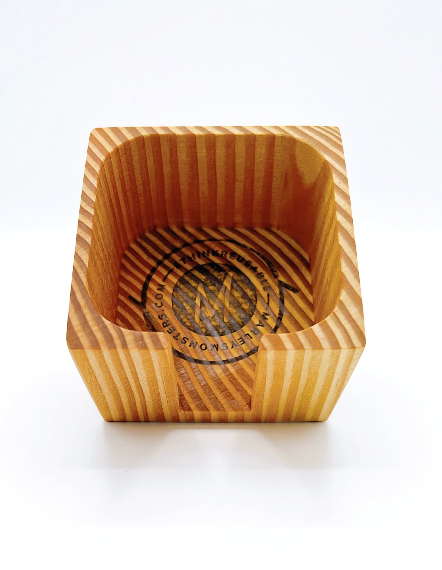 Marley's Monsters Wooden Facial Round Container is perfect for storing and organizing reusable cotton rounds. Elegant and eco-friendly design.