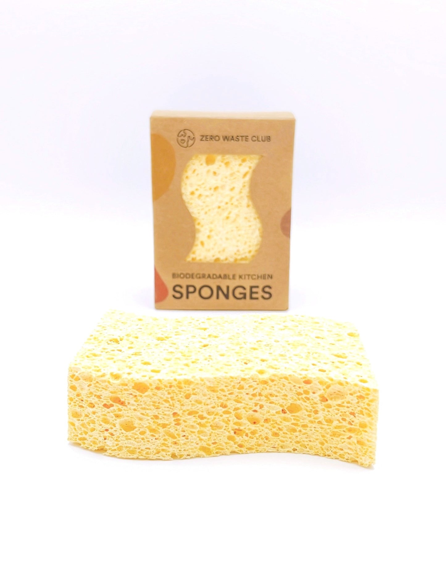 Eco-friendly, absorbent sponge for effective cleaning, made from biodegradable cellulose material.